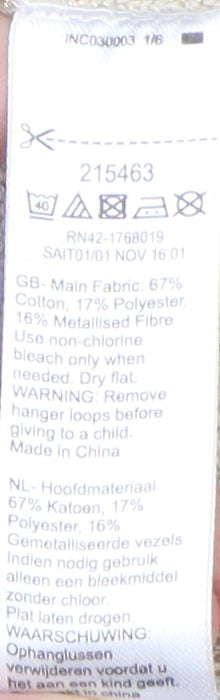 Monsoon Girls Beige Shrug Jewel Button 3-4 Years