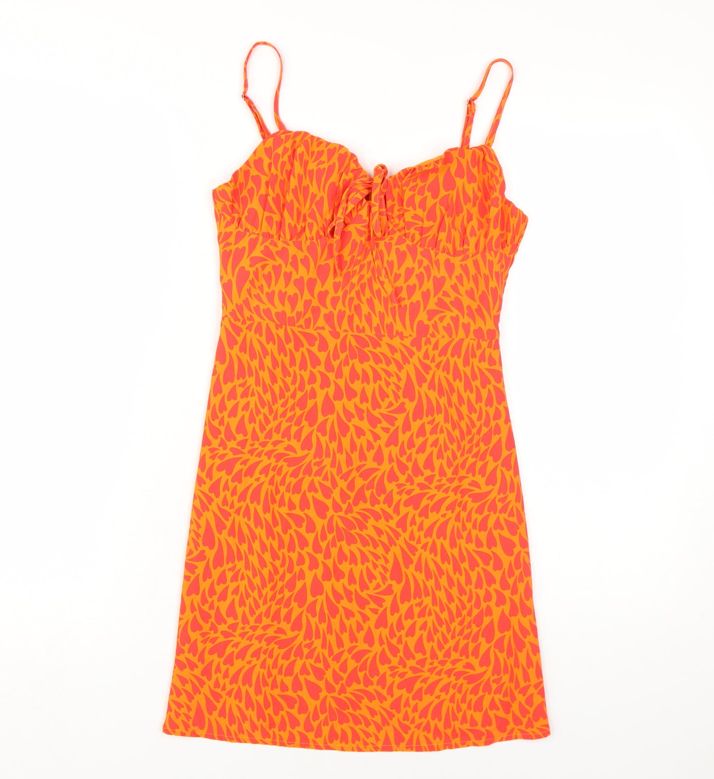 Collective Orange Slip Dress, Women, UK 6, Party Style