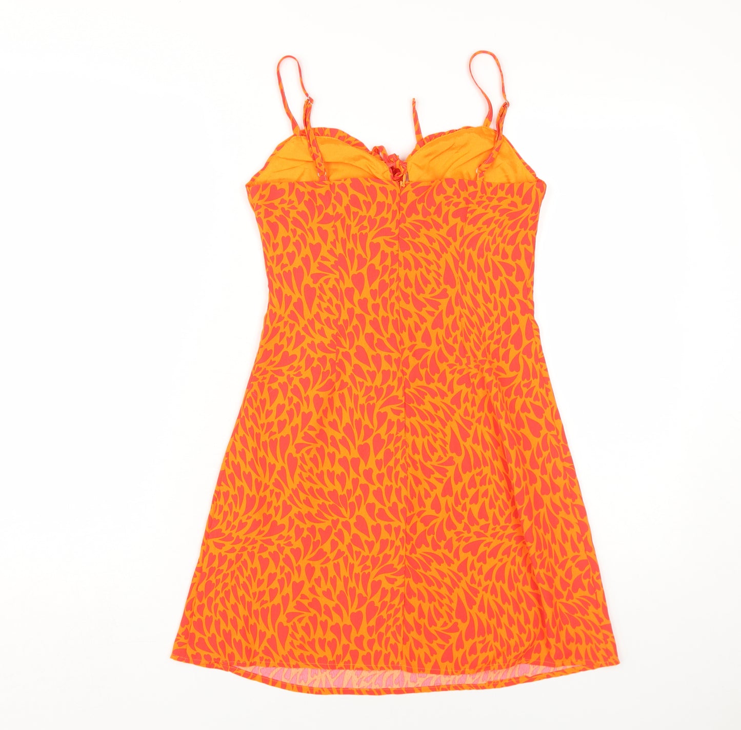 Collective Orange Slip Dress, Women, UK 6, Party Style