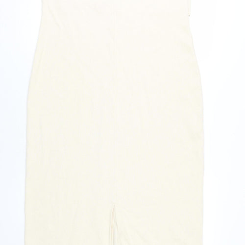 Marks and Spencer Women's Beige Strapless Dress Size 18