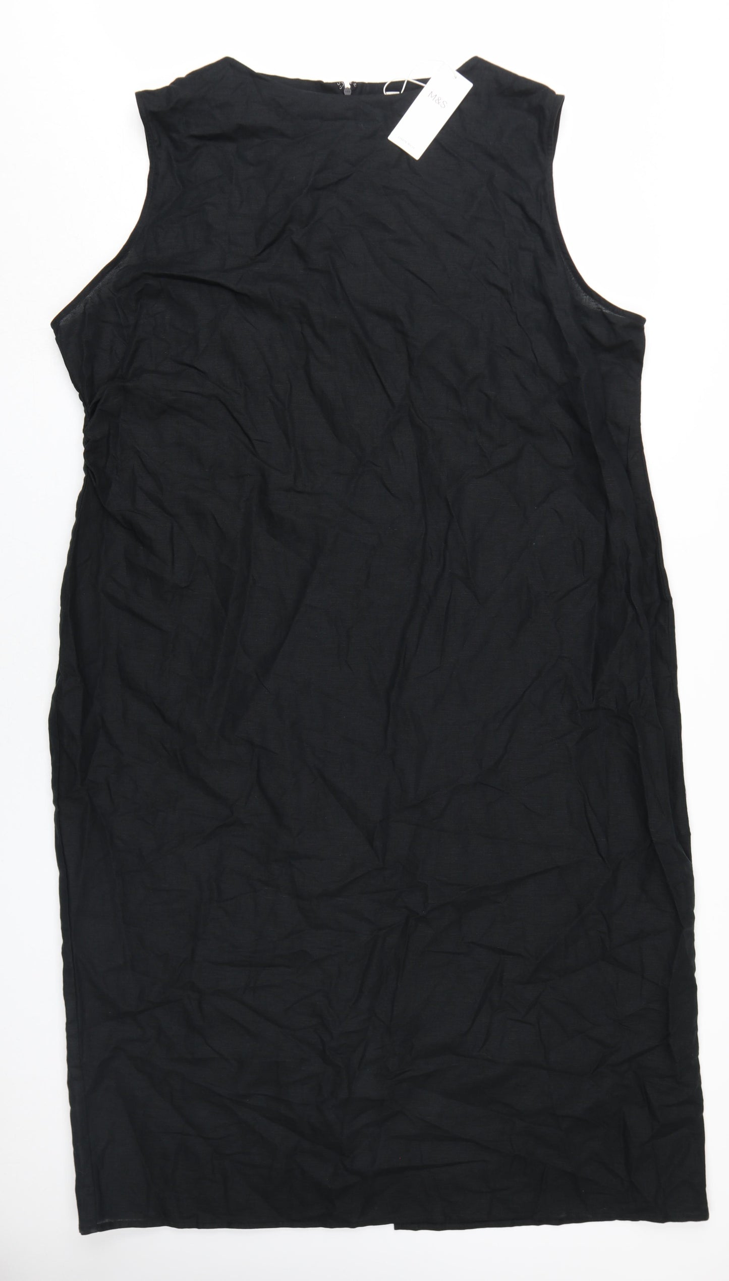 Marks and Spencer Black Shift Dress, Size 24, Women's Summer