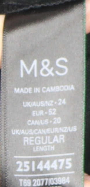 Marks and Spencer Black Shift Dress, Size 24, Women's Summer