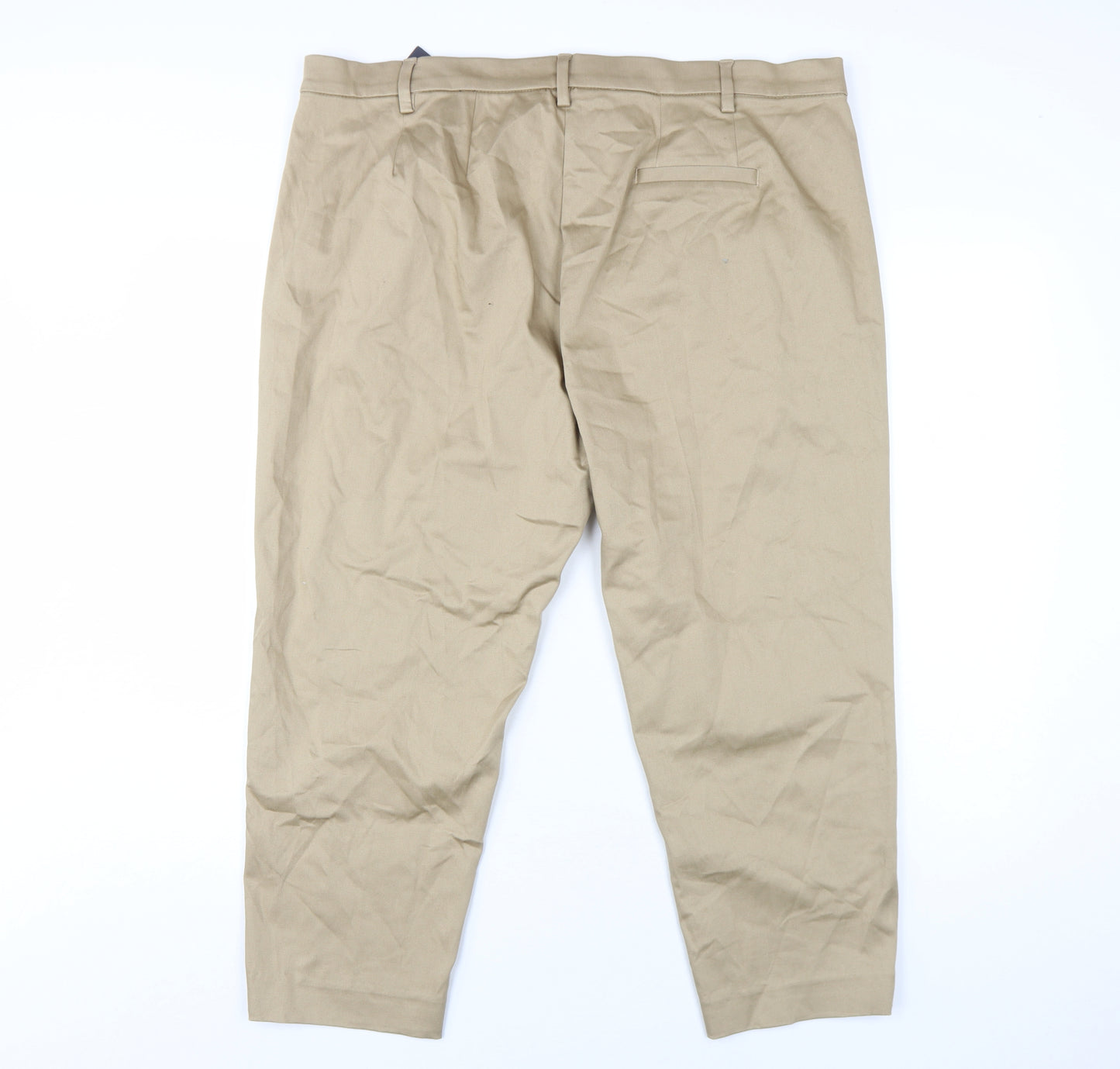 Marks and Spencer Women's Beige Straight Trousers