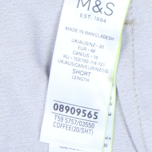 Marks and Spencer Women's Beige Straight Trousers