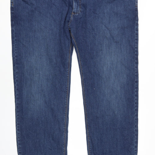 Marks and Spencer Men's Blue Straight Jeans Size 50