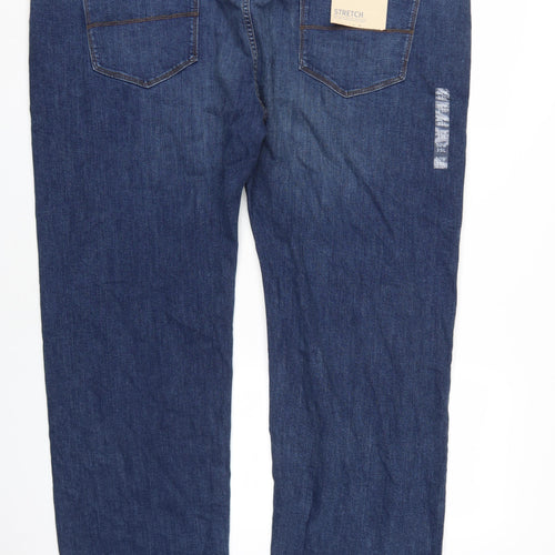 Marks and Spencer Men's Blue Straight Jeans Size 50