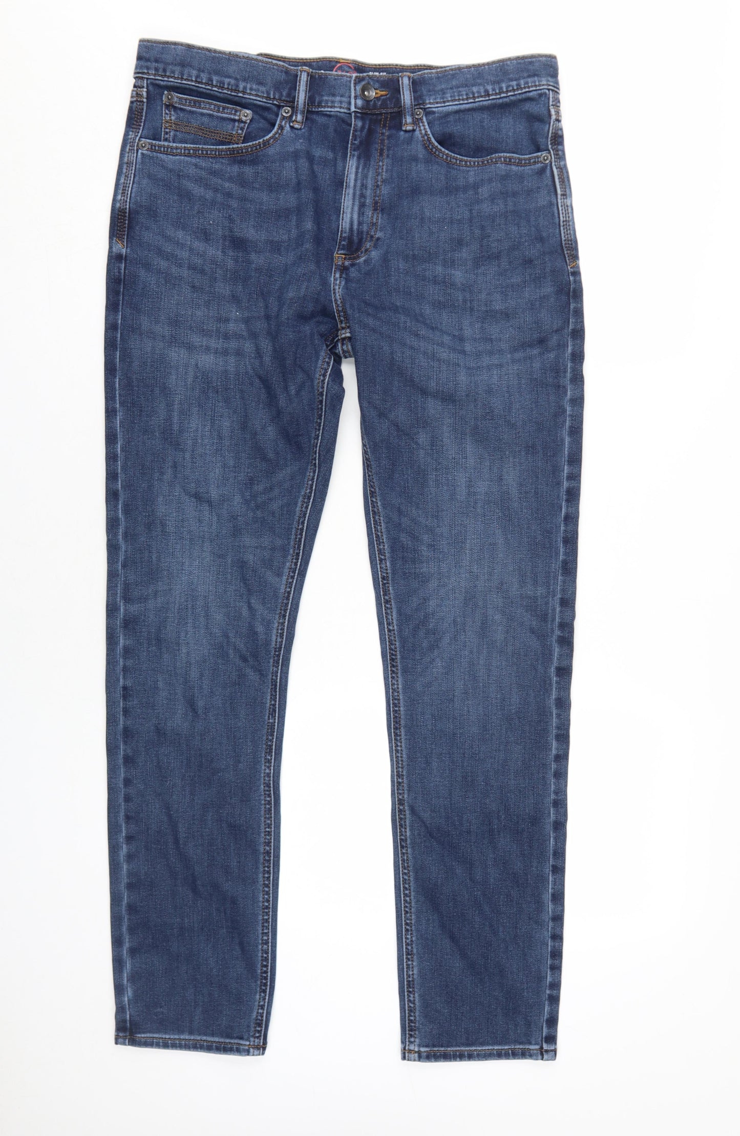 Marks and Spencer Men's Blue Straight Jeans 32