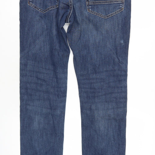 Marks and Spencer Men's Blue Straight Jeans 32