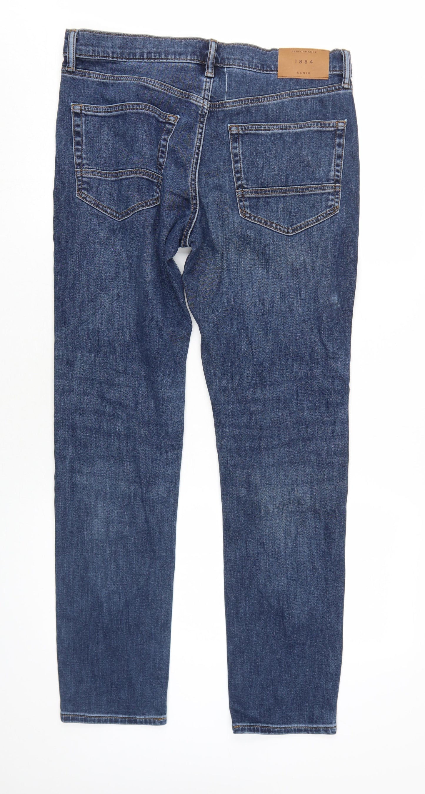 Marks and Spencer Men's Blue Straight Jeans 32