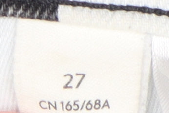 Monki Women's Check Straight Jeans, Size 27