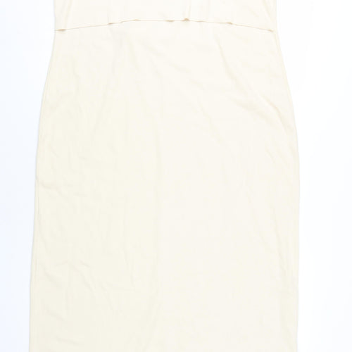 Marks and Spencer Women's Beige Strapless Bodycon Dress