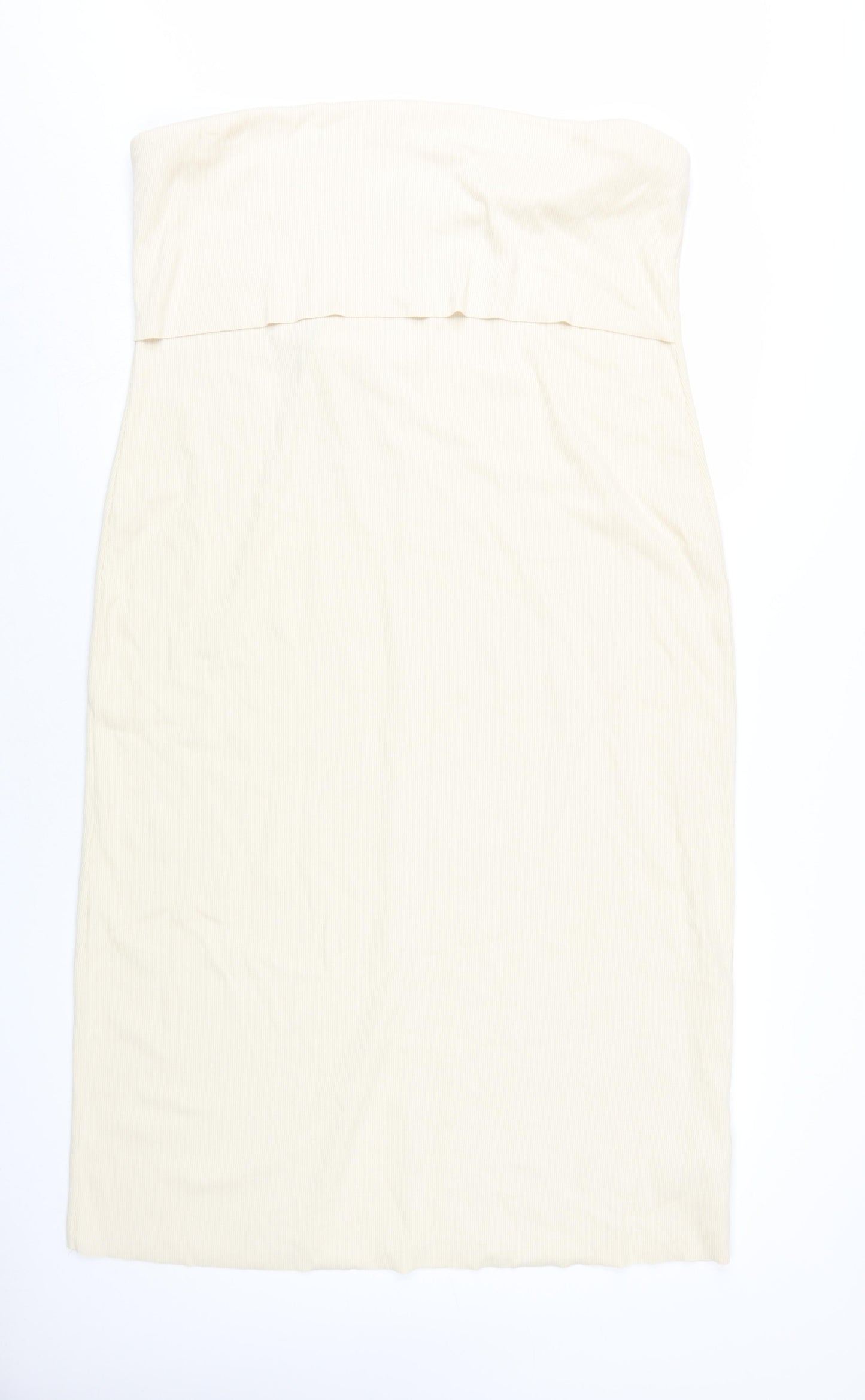 Marks and Spencer Women's Beige Strapless Bodycon Dress