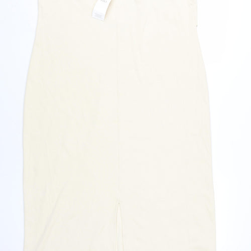 Marks and Spencer Women's Beige Strapless Bodycon Dress
