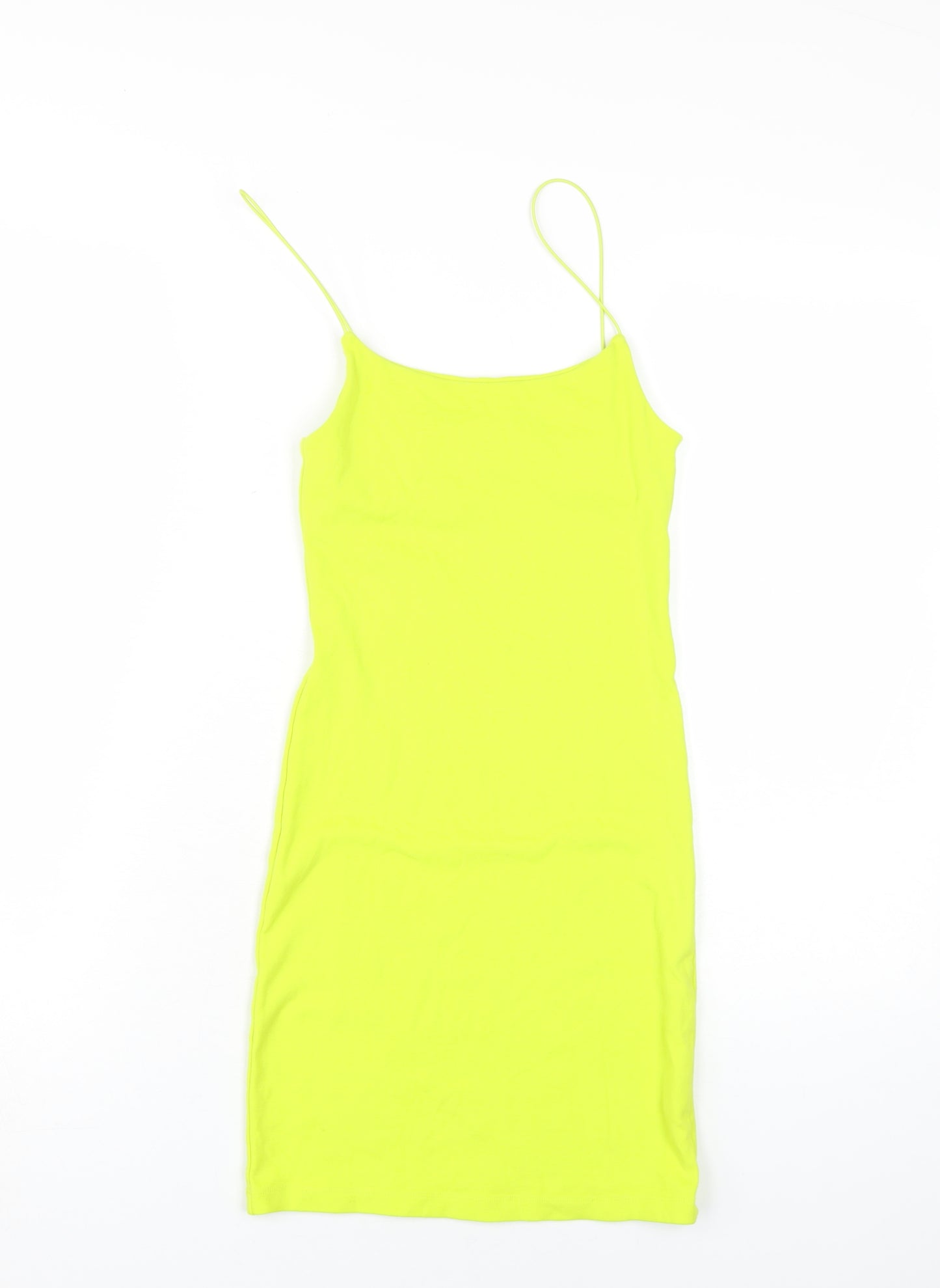 Zara Women's Yellow Slip Dress - M, Summer Casual
