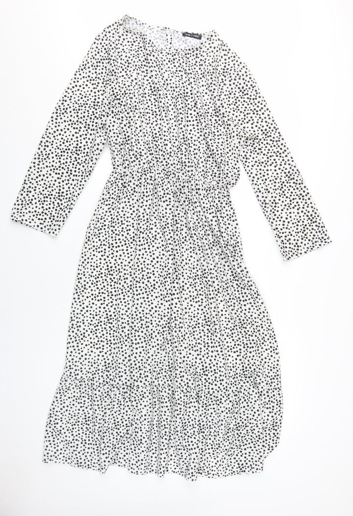I Saw It First Women's White Midi A-Line Dress - Size 12