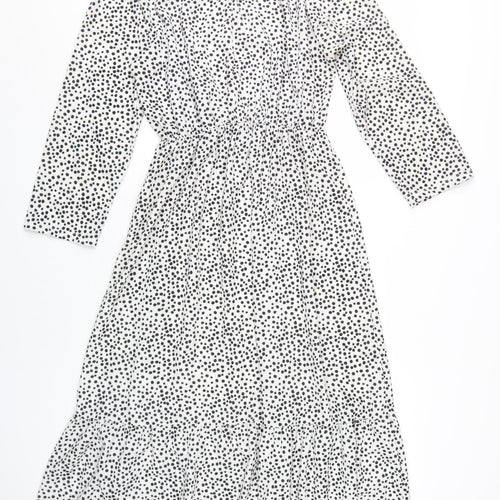 I Saw It First Women's White Midi A-Line Dress - Size 12