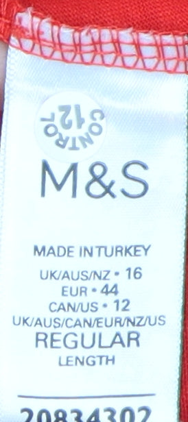 Marks and Spencer Women's Red One Shoulder Dress