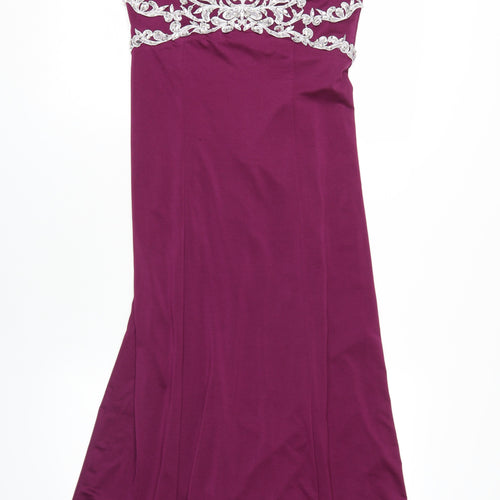 Quiz Women's Purple Long Mermaid Dress Size 10