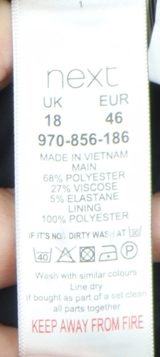 Next Women's Black Sheath Dress Size 18 Workwear