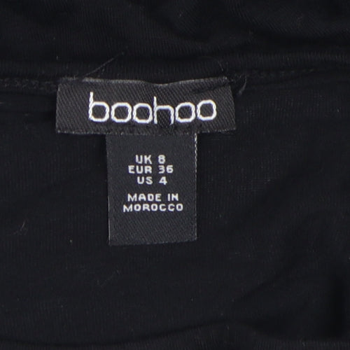 Boohoo Women's Black A-Line Dress UK 8