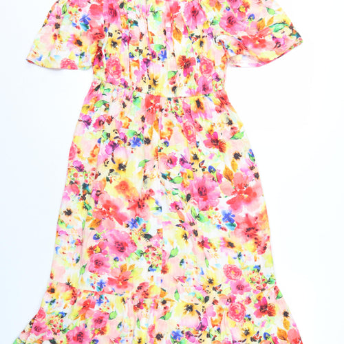 Next Women’s Multicoloured Floral Midi Off-Shoulder Dress