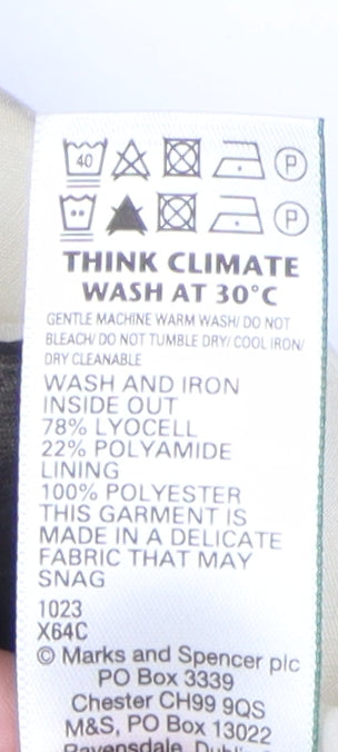 Marks and Spencer Women's Black Polka Dot Dress Size 18