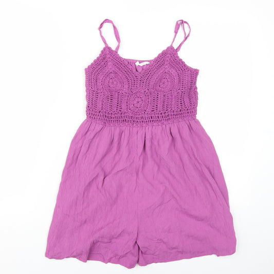 Marks and Spencer Girls Purple Playsuit 11-12 Years