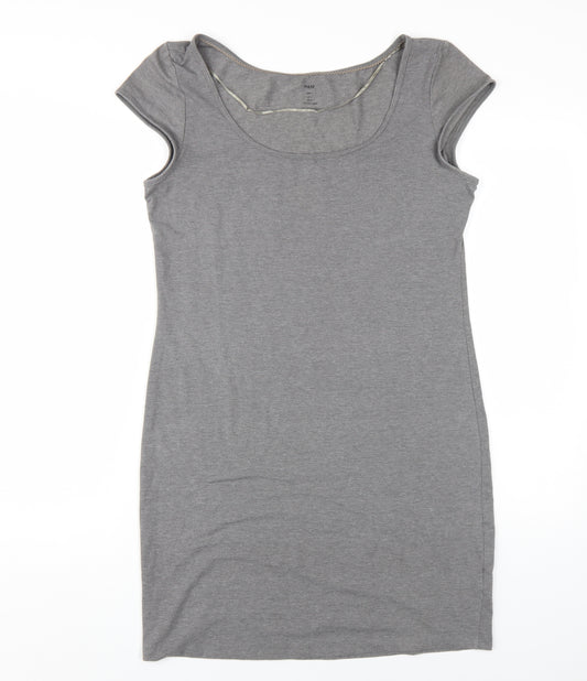 H&M Women's Grey Scoop Neck Large Casual Dress