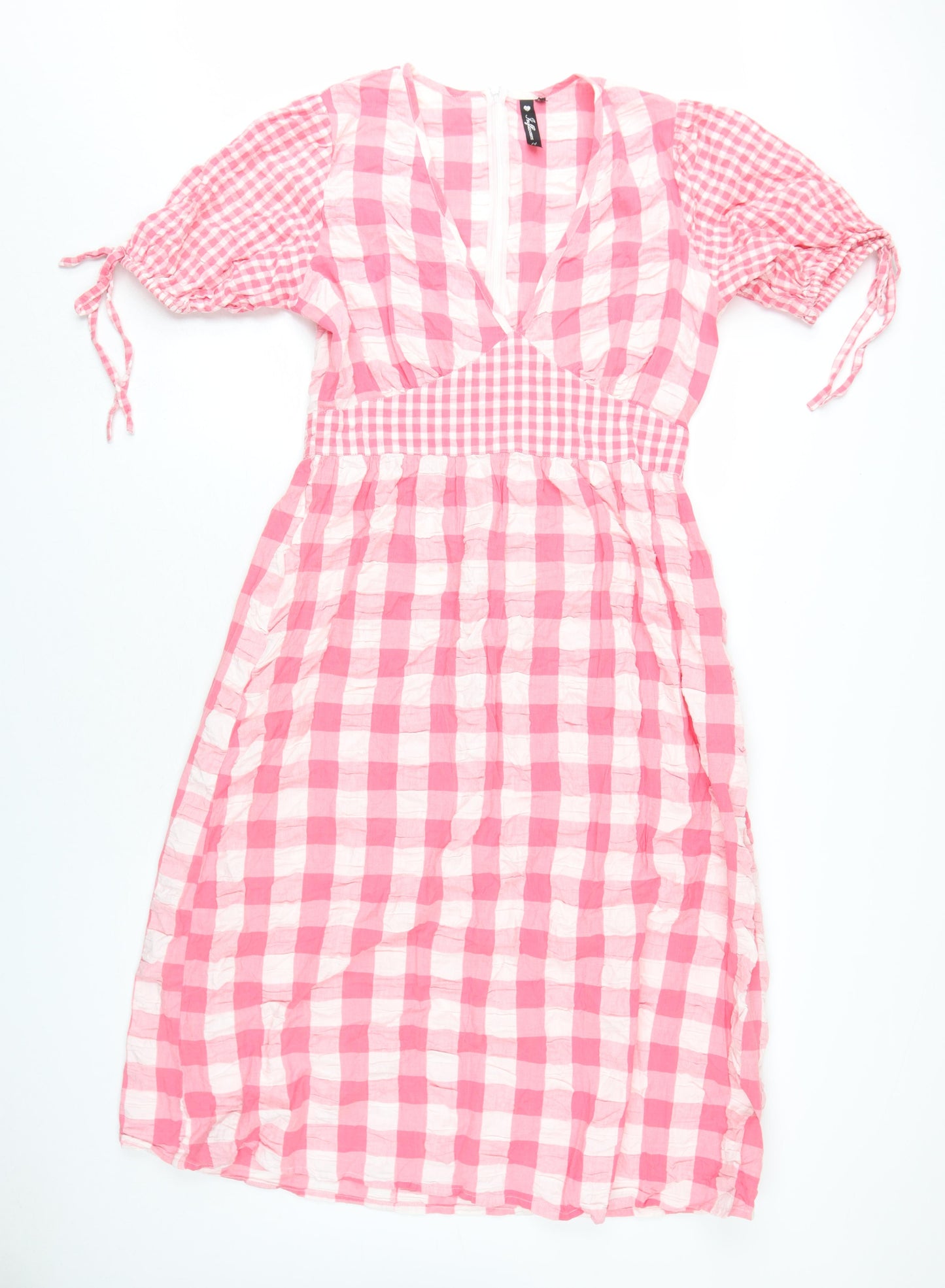 Influence Pink Check Dress for Women, Size 14