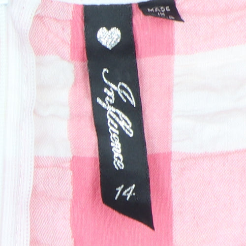Influence Pink Check Dress for Women, Size 14