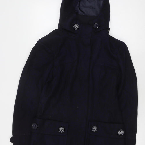 Evita Women's Black Hooded Jacket Size 12
