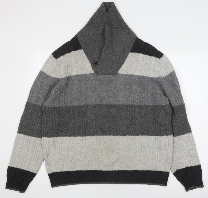 Brooks Brothers Men's Grey XL Knit Pullover Jumper