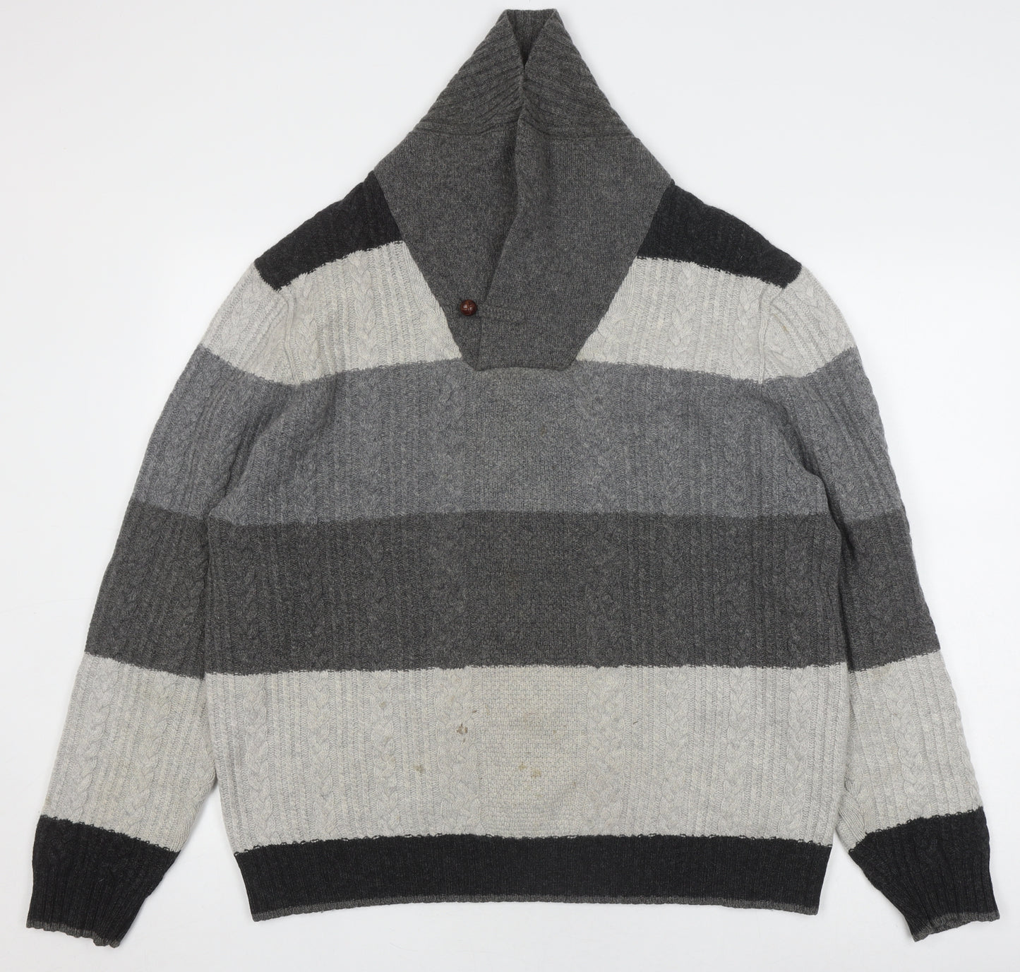 Brooks Brothers Men's Grey XL Knit Pullover Jumper