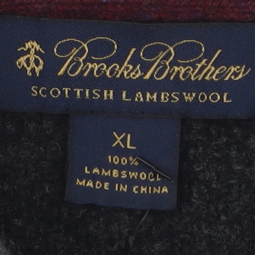 Brooks Brothers Men's Grey XL Knit Pullover Jumper