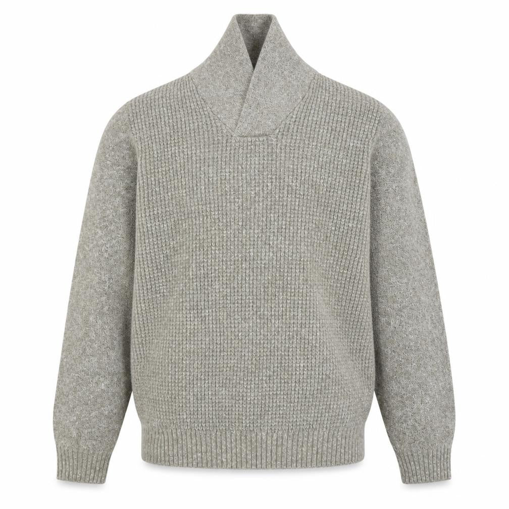 Front view of Maine New England Men's Beige High Neck jumper M
