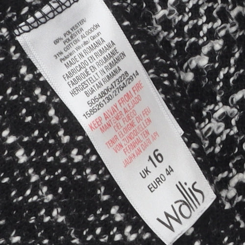 Wallis Women's Black Shift Dress UK 16
