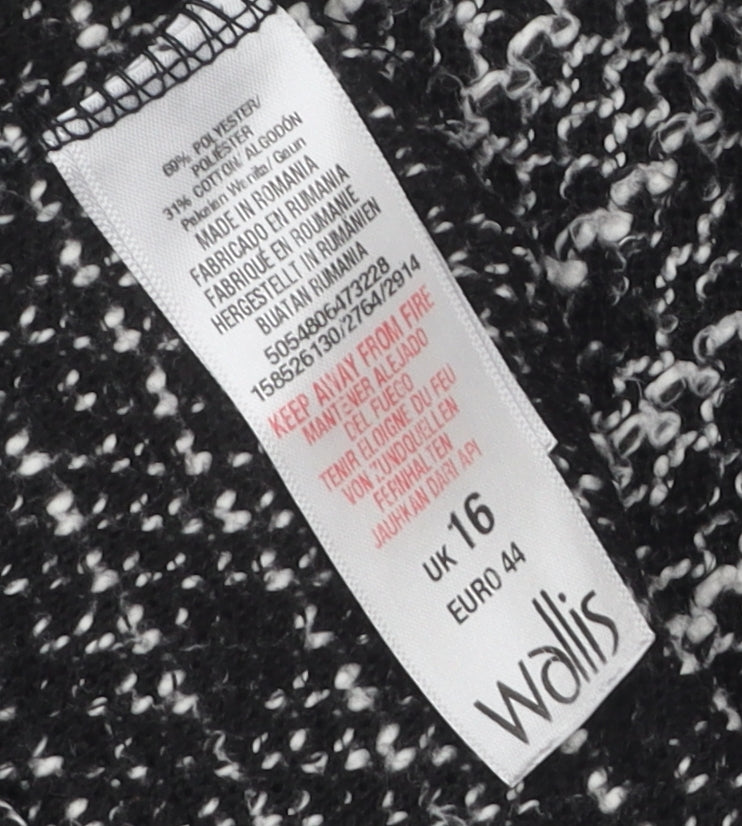 Wallis Women's Black Shift Dress UK 16