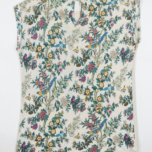 Oasis Women's Floral Tunic Blouse S Multicoloured