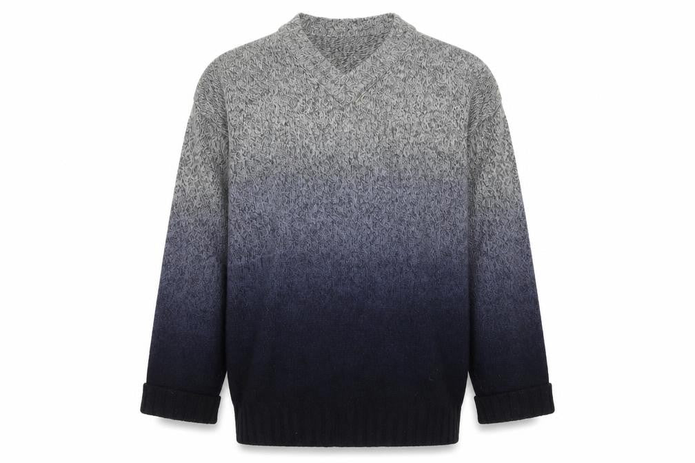Front view of Mexx Men's Grey XL V-Neck Jumper