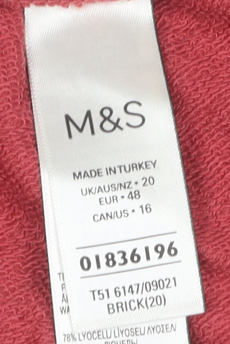 Marks and Spencer Women's Red Sweat Shorts