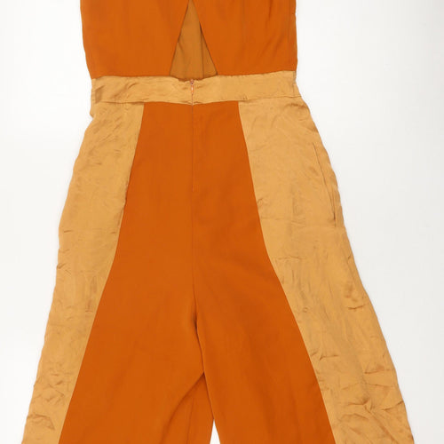 Paisie Women's Orange Halter Jumpsuit Size 8