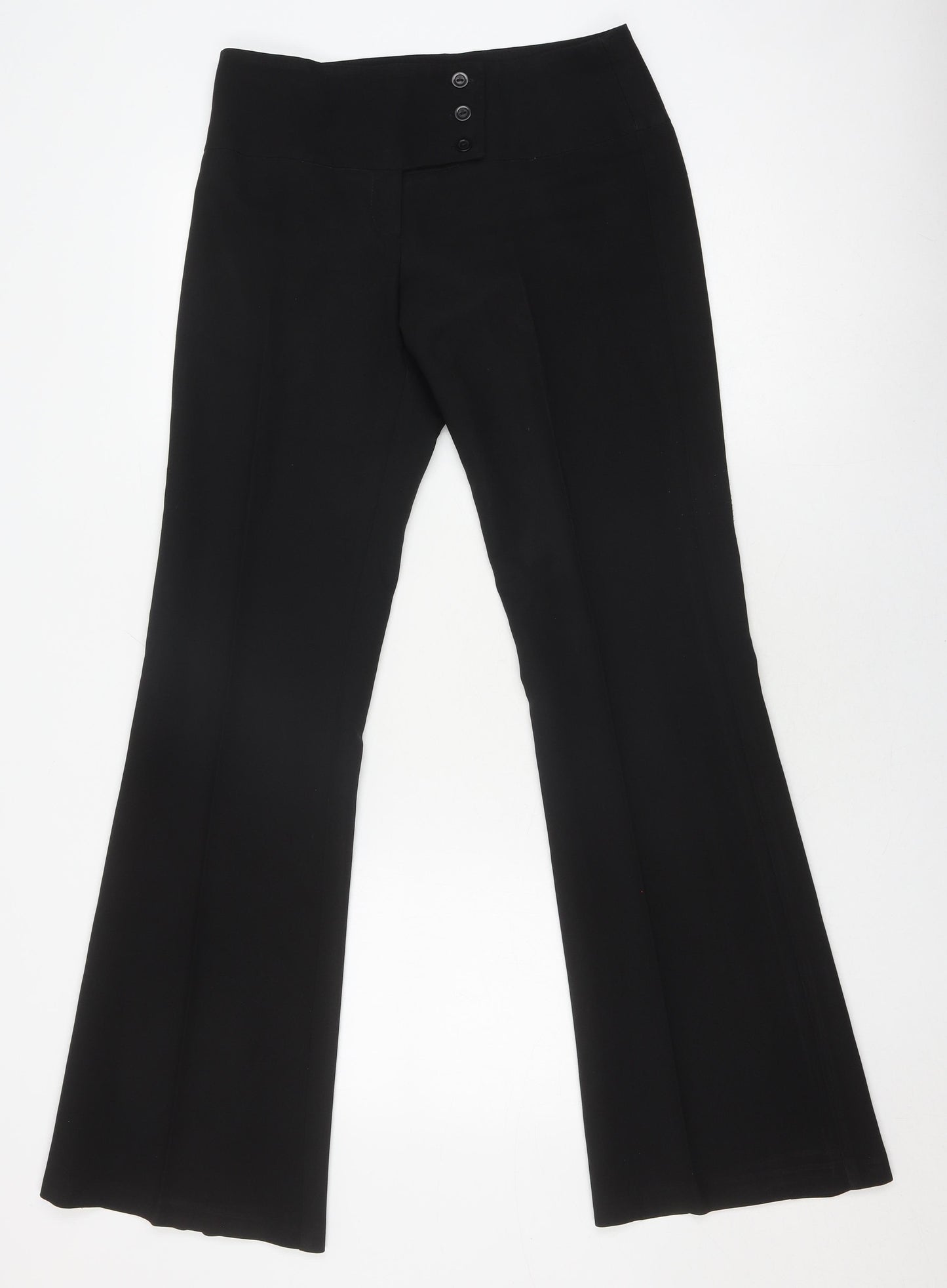 Miss Selfridge Women's Black Flared Trousers 8