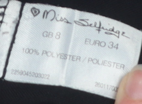 Miss Selfridge Women's Black Flared Trousers 8