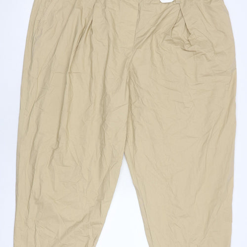 Marks and Spencer Womens Beige Cropped Trousers