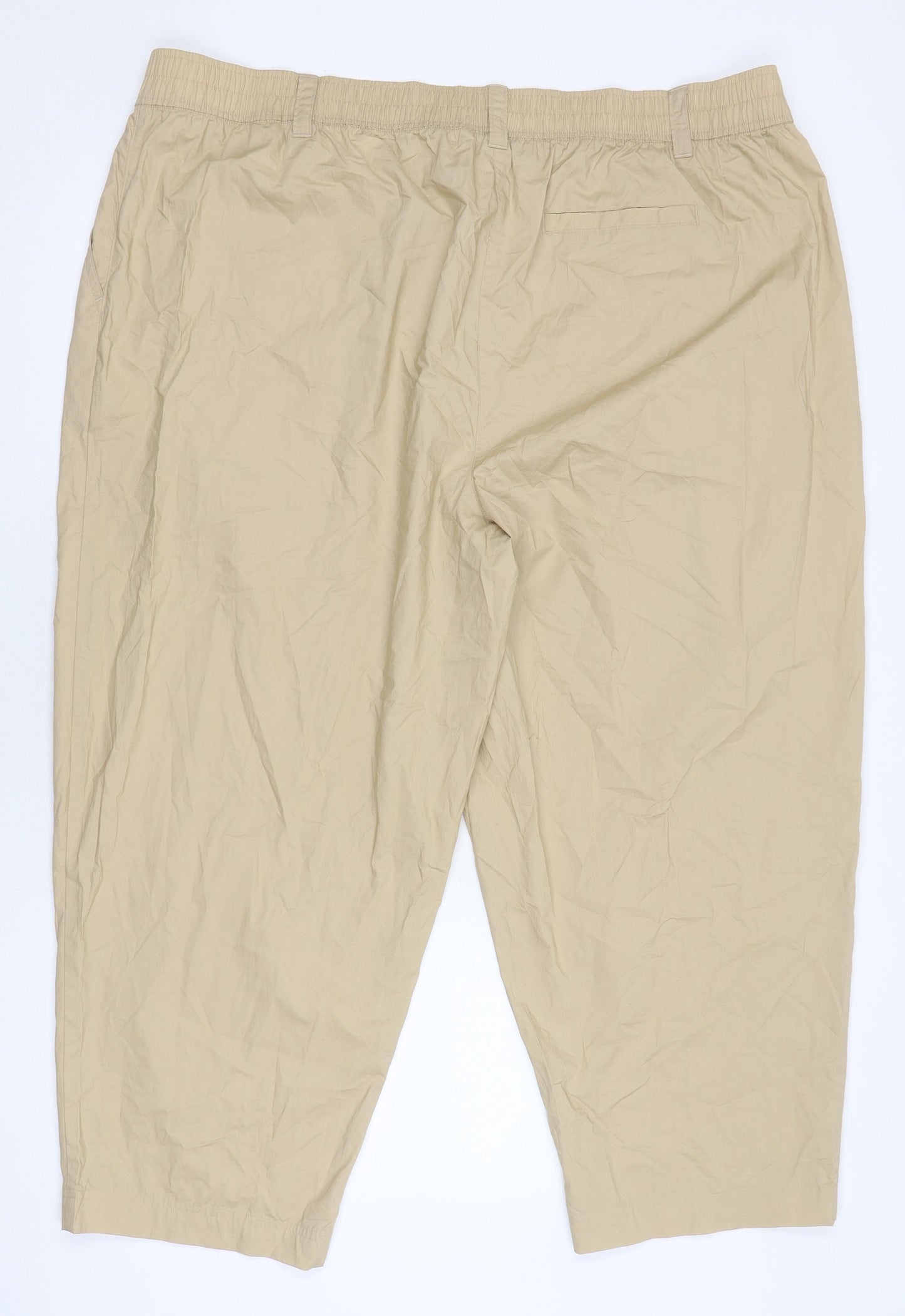 Marks and Spencer Womens Beige Cropped Trousers