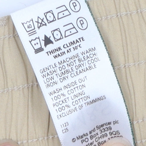 Marks and Spencer Womens Beige Cropped Trousers