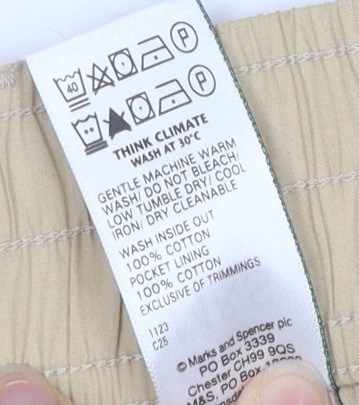 Marks and Spencer Womens Beige Cropped Trousers