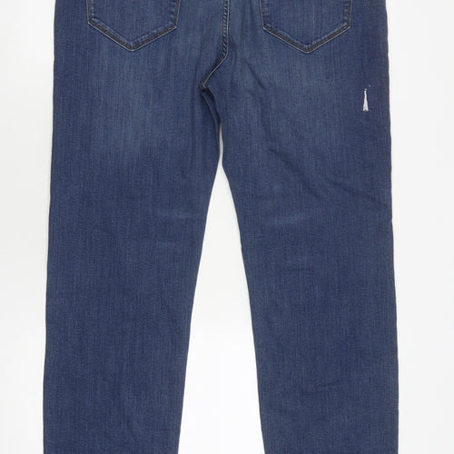 Marks and Spencer Men's Blue Straight Jeans 36