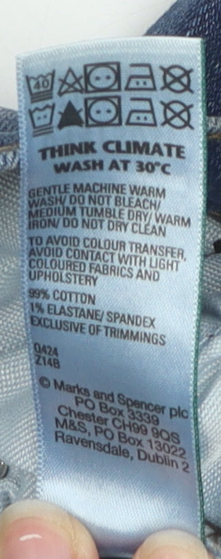 Marks and Spencer Men's Blue Straight Jeans 36