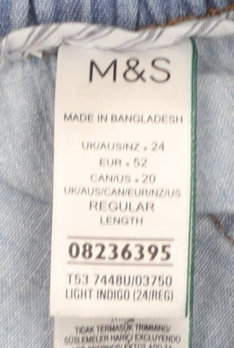Marks and Spencer Women's Plus Blue Capri Jeans